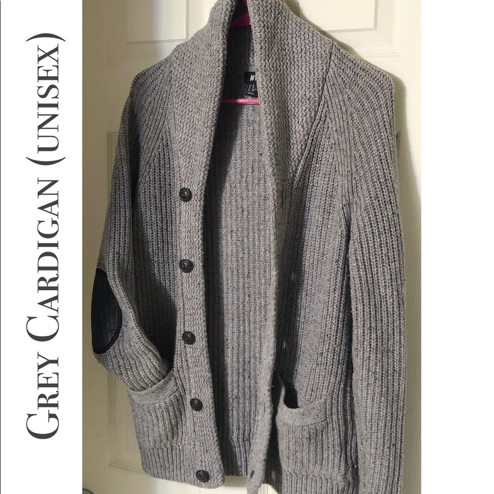 *SOLD LOCALLY* Grey Cardigan Button Up Unisex